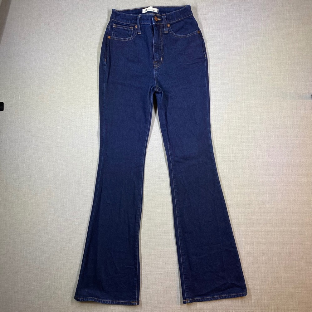 Madewell Womens Skinny Flare Jeans High Rise Dark Wash Size 24